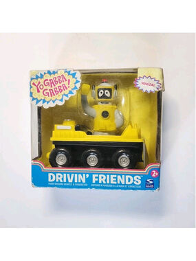 Rare Spin Master Yo Gabba Gabba Plex Drivin' Friends Push-Around Vehicle Toy NIB